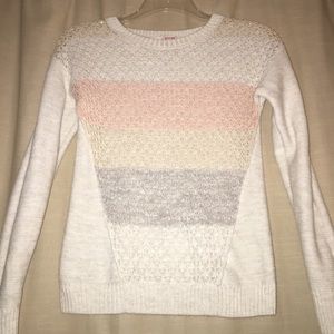 Cream / pastel Mossimo sweater from target.